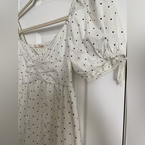 White polka dot dress